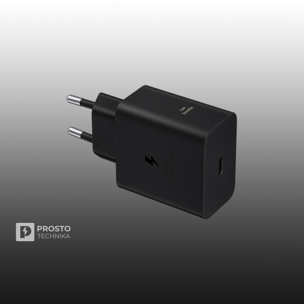 Сетевое зарядное устройство Samsung 60 Вт (USB-C) черное для Samsung S26 Ultra 